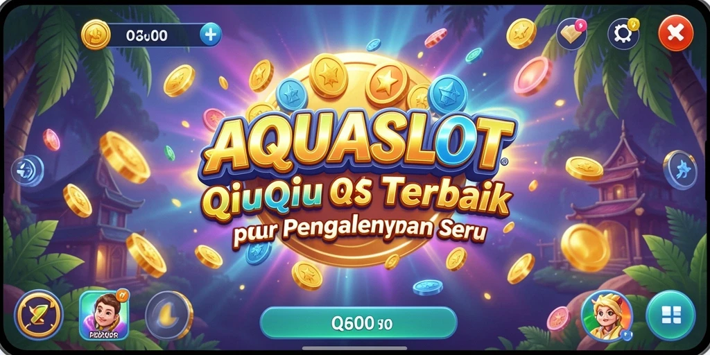 Tampilan gameplay seru AQUASLOT dengan suasana QiuQiu yang menarik.