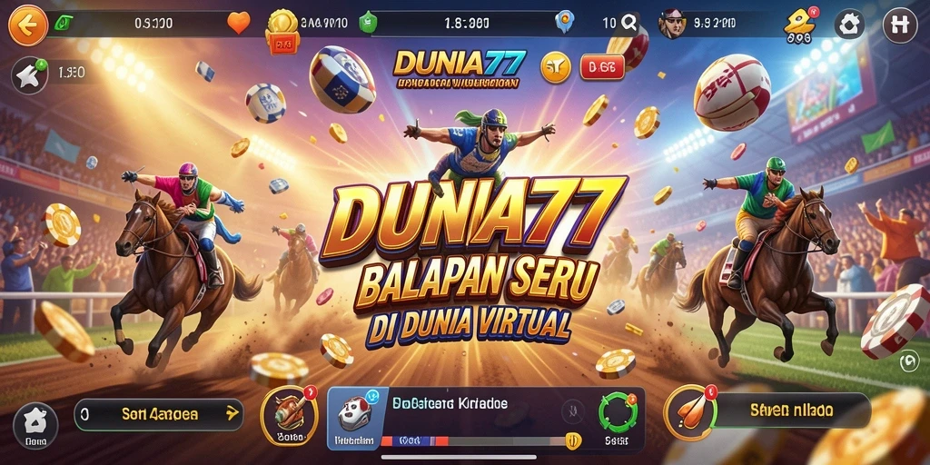 Tangkapan layar gameplay DUNIA777 menampilkan aksi balapan cepat dan mobil yang beragam.