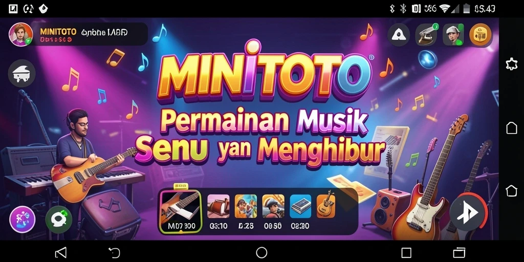 Gameplay MINITOTO yang seru dan interaktif dengan musik.
