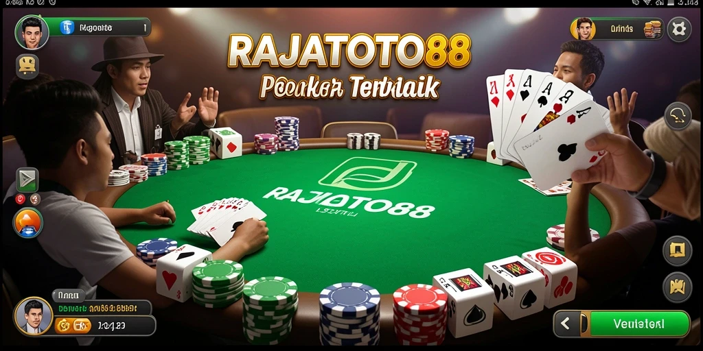 Screenshot gameplay seru dari RAJATOTO88 saat bermain Poker.